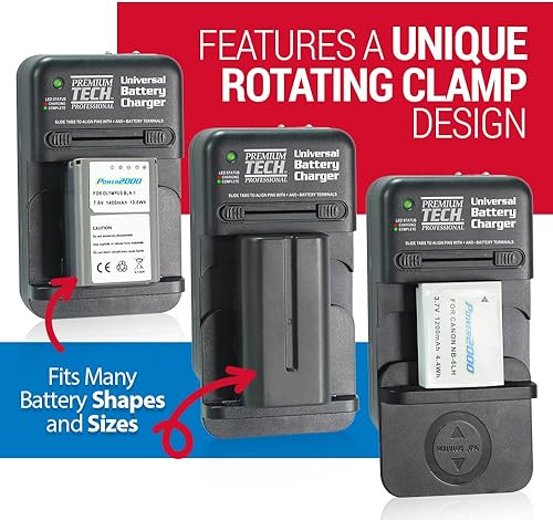 Miniatura 2 de Vidpro PT-UNV Cargador de batería universal de iones de litio  Cargador ajustable programable para viajes con protección contra sobrecarga y