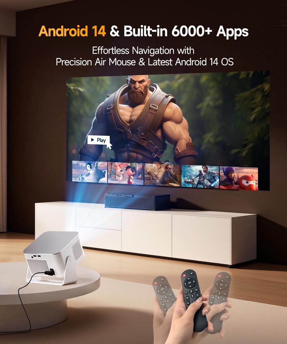 Magcubic Mini Projektor 4K - Android 14 Rzutnik Natywny 1080P HY350MAX