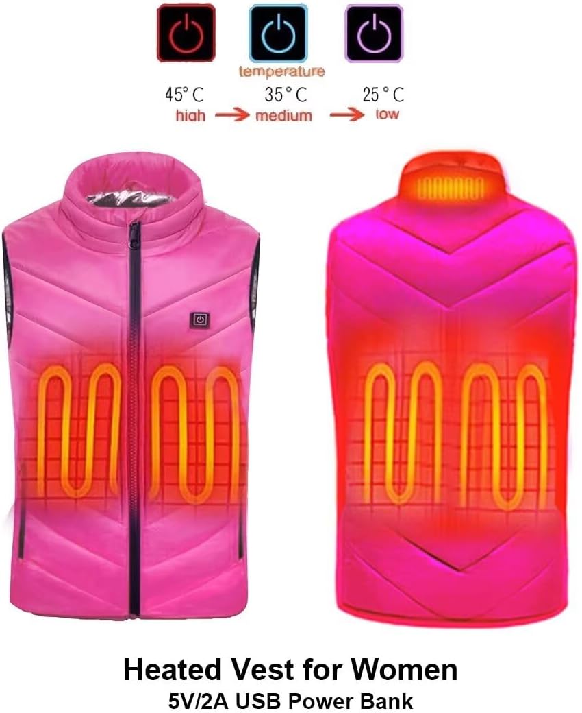 Heated Vest Women,Mens,Boys,Girls,Adult Youth Vest Jacket Winter Coats,Heated Clothing(Not Included Battery Pack)