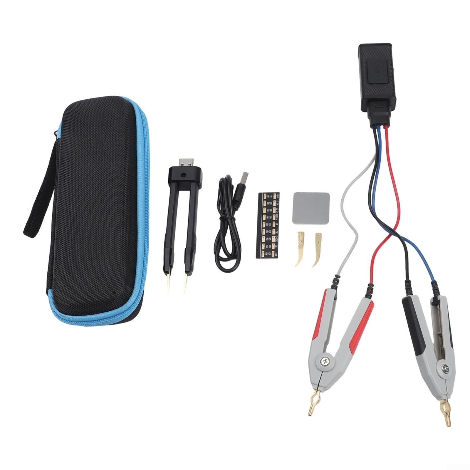 LCR-Messgerät LCR-ST2 Mit Klemmzange Für SMD, 2-in-1 Digital LCR ESR Tester Mit 1,47-Zoll Farbdisplay, Messung Von R/C/L/Diode Bis 30V, 5 Frequenzen 100Hz-100kHz, Scan-Funktion, 300MAh Für Akku, Typ-C