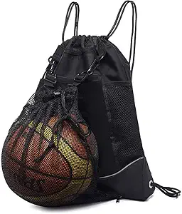 STAY GENT Drawstring Basketball Backpack for Boys, Foldable Soccer Backpack Gym Bag Sackpack Sports Sack with Detachable Ball Mesh Bag for Volleyball Baseball Yoga product image