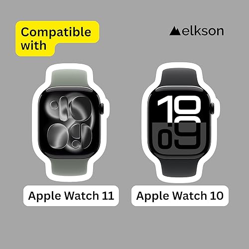 Miniatura 2 de elkson Compatible con Apple Watch 46mm Carcasa Bumper, Quattro Series Carcasa Resistente para Apple Watch y iWatch Series 11 10, Funda Protectora