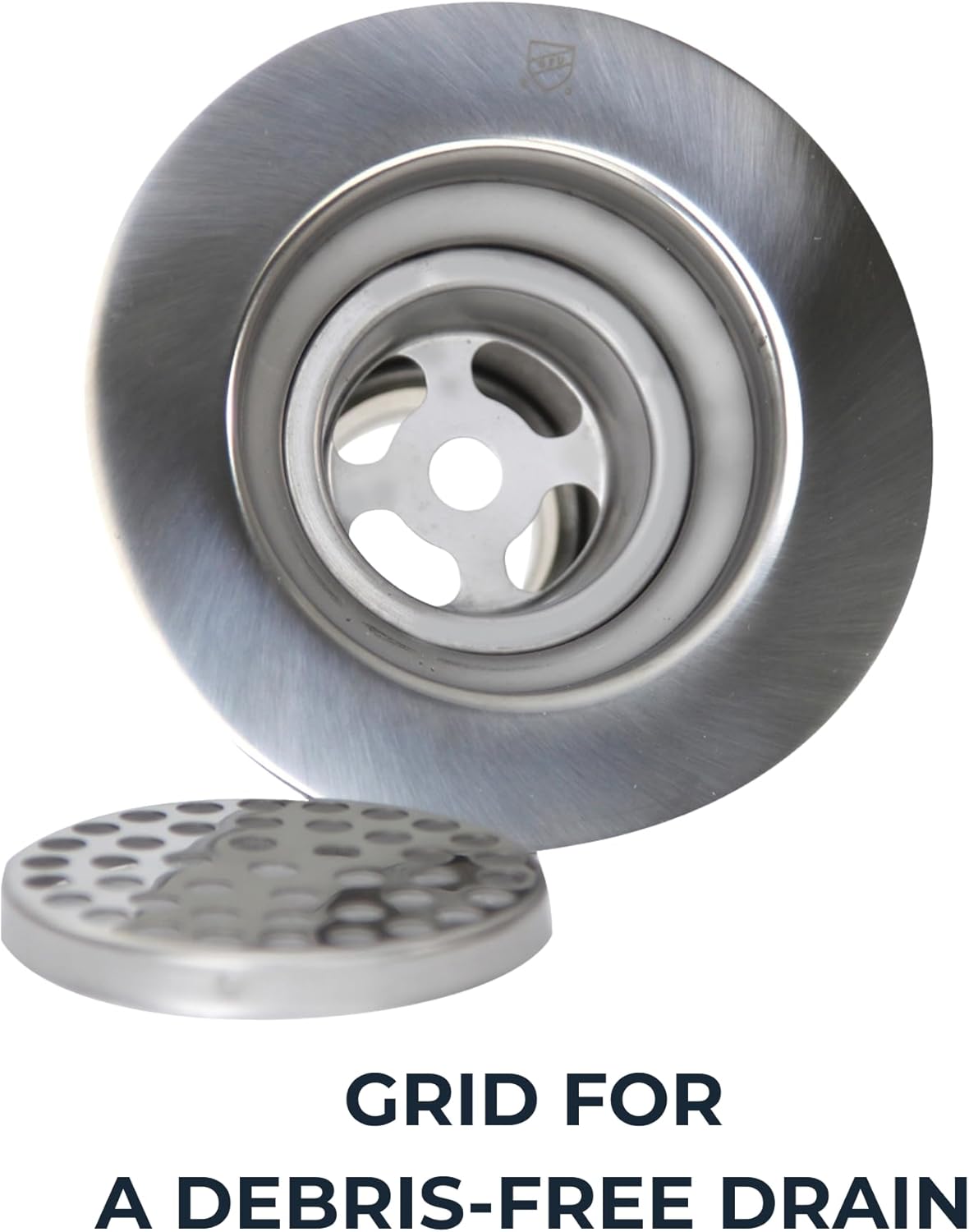 Nantucket Sinks 3 inch Utility Commercial Sink Grid Drain 4.5 Inch Overall 3CHGR