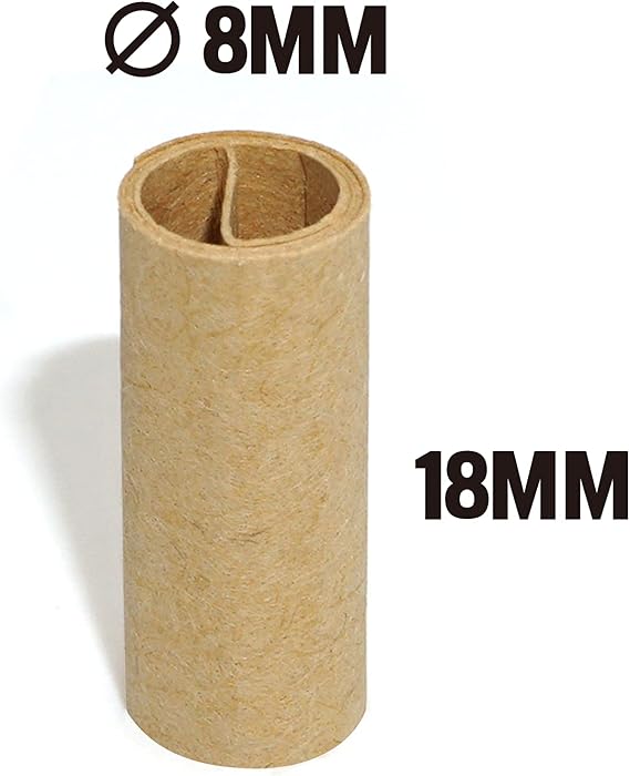 Natural Unbleached Pre-Rolled Filter Tips, Ø8mm - Bottle of 500 Tips