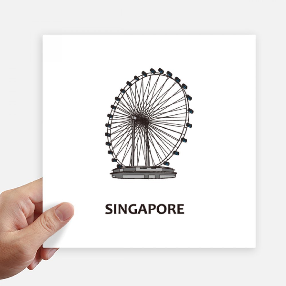 Pegatinas de la noria de Singapur de 20cm para personalizar maletas lisas