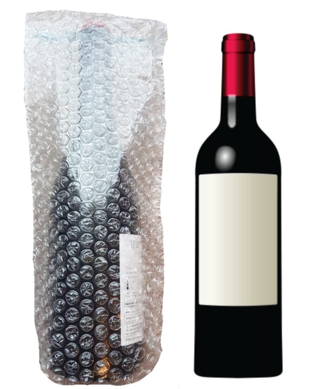STYLELAB Bubble Pouch For Bottle 15x6 Inches Size Whisky/Beer Wine Bottle Cushioning Transparent 60 GSM (Pack of 10) (B09XBVLHJD) Amazon Price History, Amazon Price Tracker