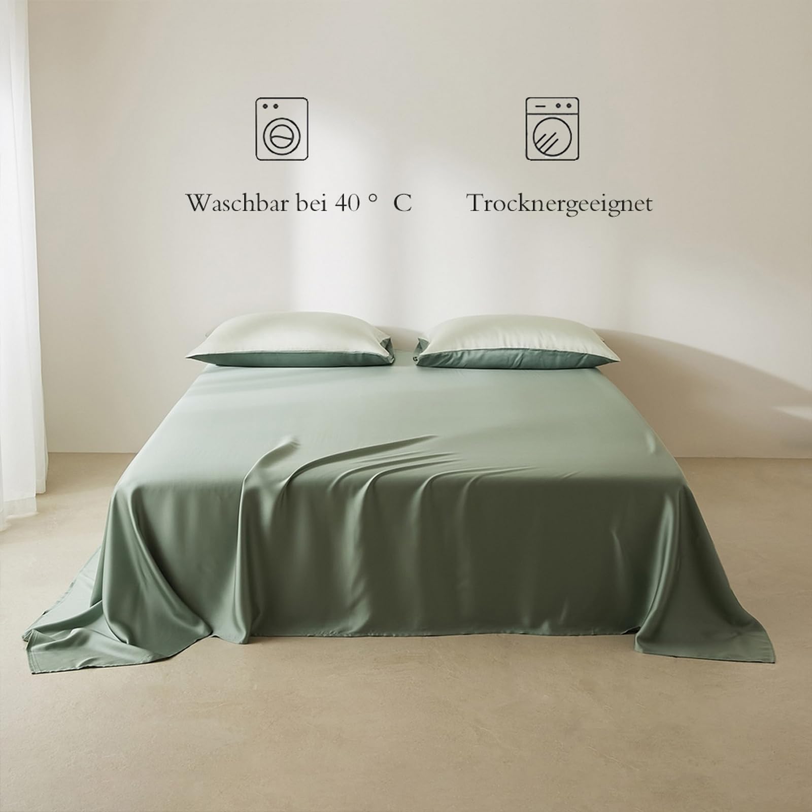 Bettlaken 245 x 250cm Betttuch ohne Gummizug Baumwolle Blau | Leintuch aus 100 % Baumwolle Betttuch für Großes Doppelbett Hautfreundlich Atmungsaktiv Glatt und pflegeleicht
