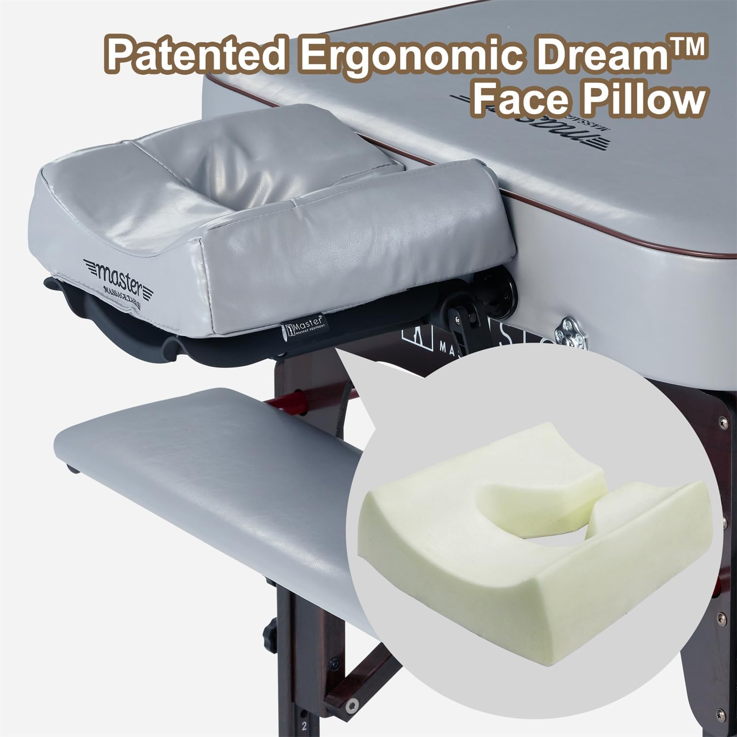 Master Massage Music Master High Fidelity Sound Face Cradle Cushion- Bluetooth Massage Pillow for Face Down Resting- Ultra Soft Massage Table Headrest Foam Headrest