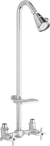 Miniatura 9 de Homewerks 3070-252-MB-WS Kit de utilidad para exteriores, cabezal de ducha expuesto a la corrosión con jabonera, resistente a la corrosión, negro