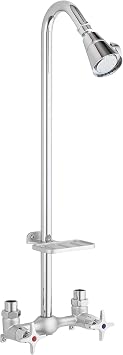 Homewerks 3070-252-BN-B-WS طقم دش خارجي مع طبق صابون ، تآكل ، نيكل ناعم مقاوم للصدأ   
