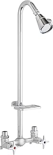 Homewerks 3070-252-BN-B-WS Outdoor Shower Kit with Soap Dish, Corrosion, Rust Resistant Brushed Nickel