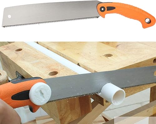 Garosa Sierra de mano para carpintería, sierra portátil de 10 pulgadas, antideslizante, antioxidante, corte a mano, sierras de tracción de dientes