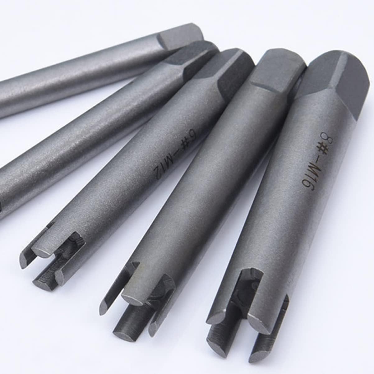 STOBOK 10pcs Rounded Bolt Remover Tool Set Alloy Thread Extractor for Screw Nuts Extractor Carrying Case