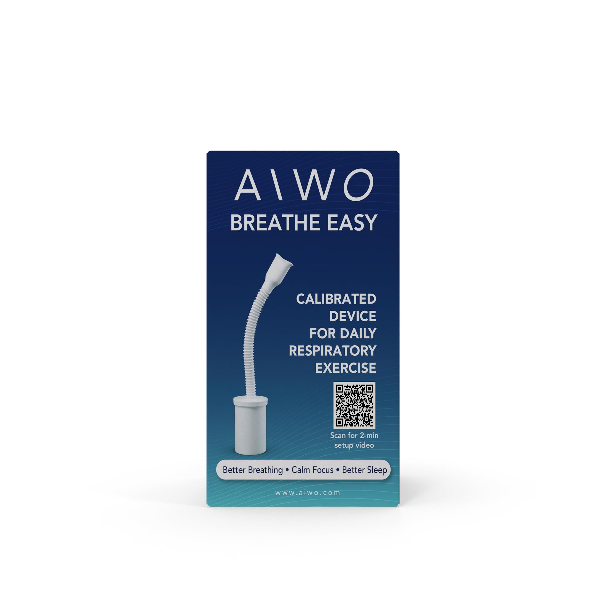 AIWO Breathe Easy Breathing Kit | Manual Calibrated Breathing Exercise Device for Adults & Kids 5+ | Breath Training & Wellness Support | Reusable & User-Friendly