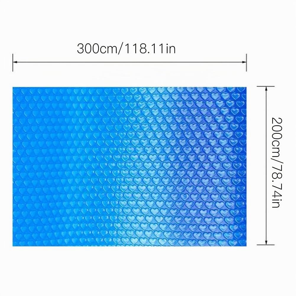 Bâche Solaire Rectangulaire pour Piscine Bâche À Bulles Couverture De Piscine Solaire Rectangulaire | Couverture De Protection Piscine Solaire Chauffage De Bassin Outdoor Jardin 300x200cm