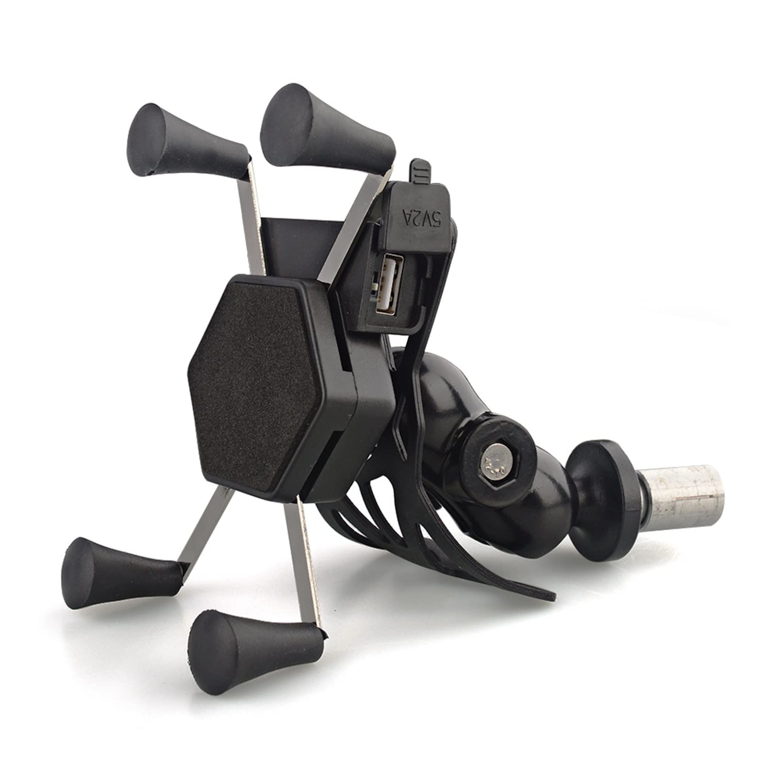 IWBR Uchwyt na telefon motocyklowy z uchwytem do ładowarki USB uchwyt na telefon komórkowy uchwyt do nawigacji GPS pasuje do Suzuki dla BMW dla Yamaha dla Kawasaki