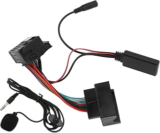 Adaptador de microfone sem fio, cabo Bluetooth de 40 pinos Adaptador AUX Transferência de dados estável Transmissão de grande capacidade Alta fidelidade para estéreo de carro