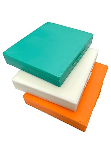 Miniatura 2 de MUHWA Caja de almacenamiento de diapositivas de microscopio de plástico de 100 lugares, caja de diapositivas de vidrio de microscopio, colores