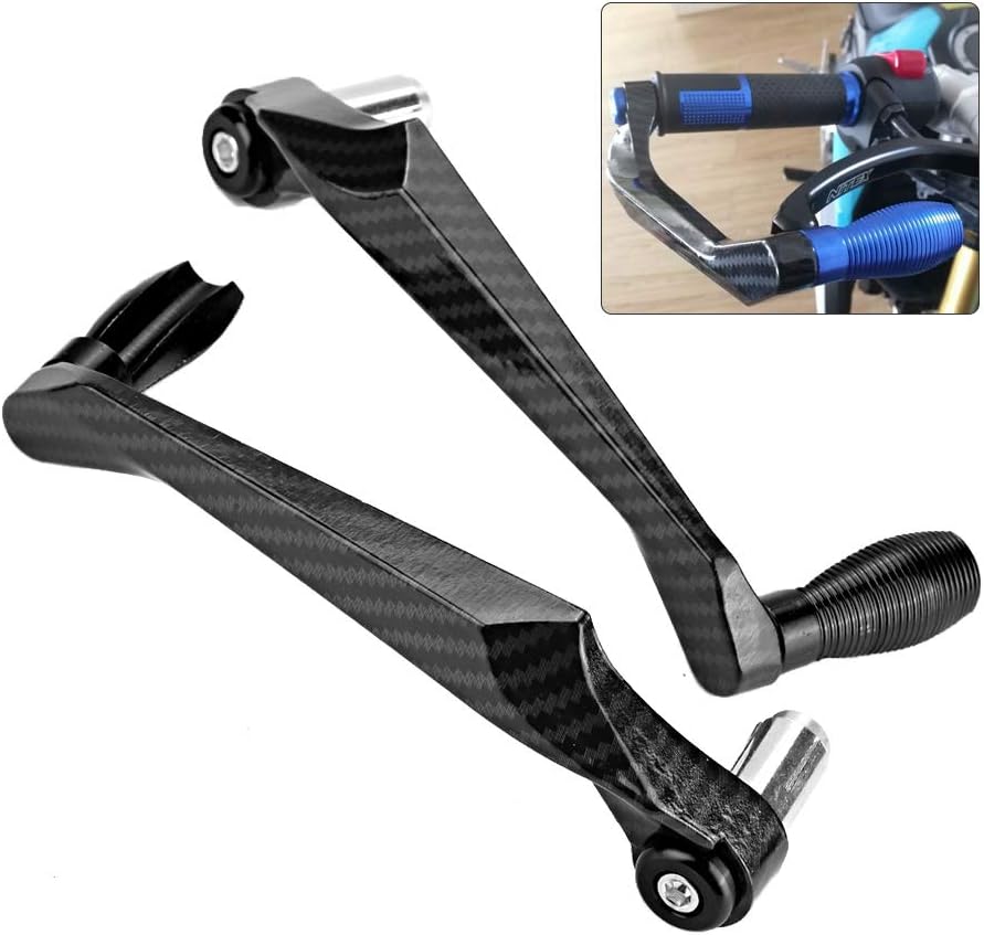 KIMISS Universal 7/8in 22mm CNC Aluminum Handlebar Brake Clutch Lever Hand Guard for Motorcycle, Motorbike, Scooters, Electric Cars, Mountain Bikes(Black)