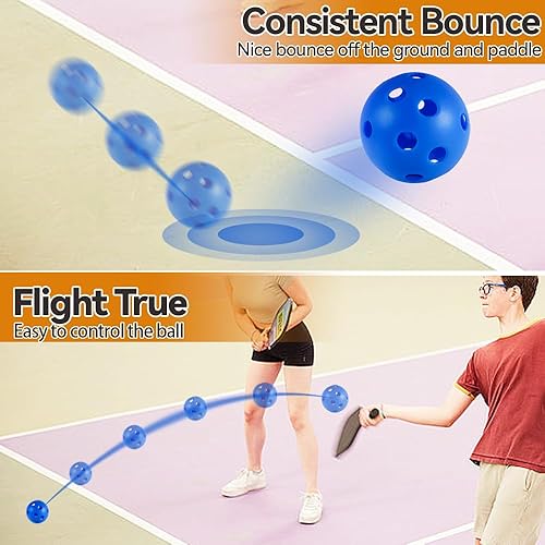 Miniatura 6 de Fizzazzle Indoor Pickleball Balls - 46 Pack 26 Holes - USAPA Standard - High Resilience & Durability Blue Balls