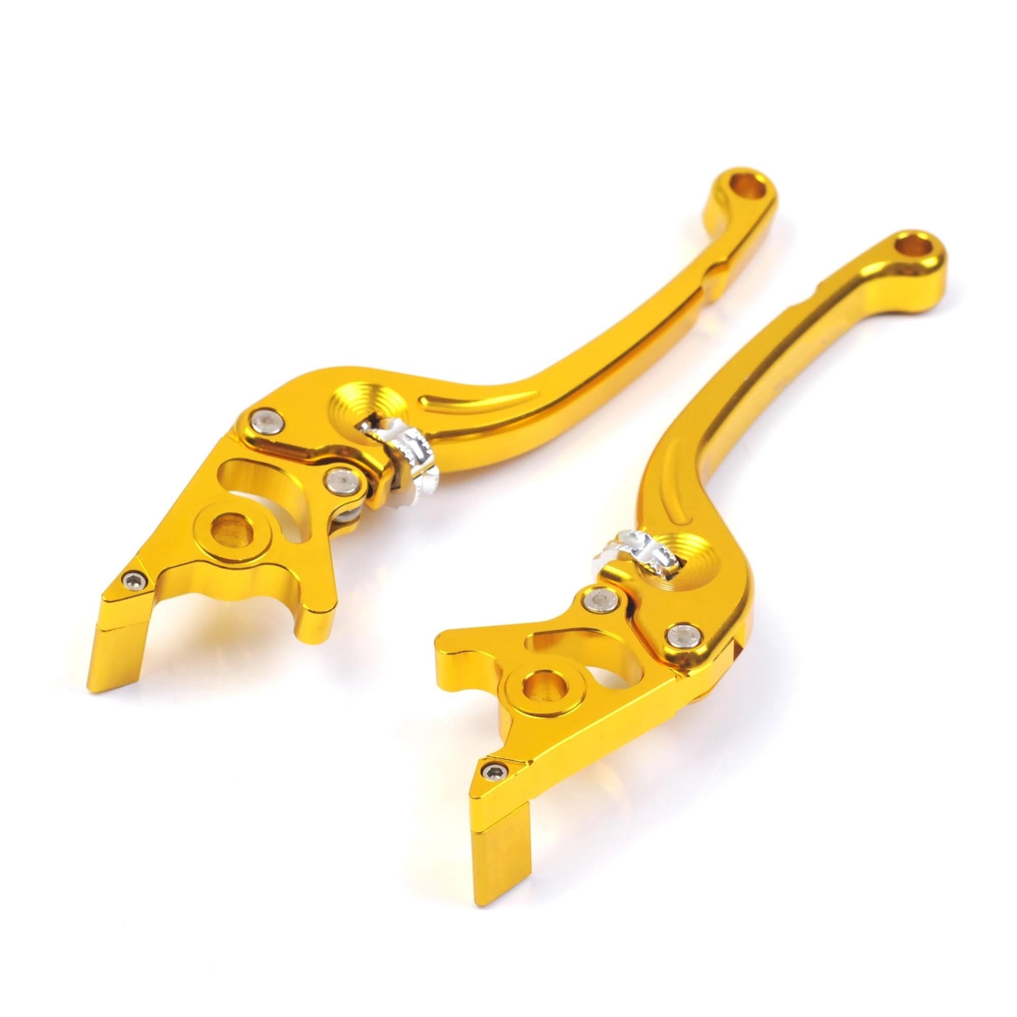 Hguvsjd CNC Motorcycle Modified Double Disc Lever Scooter Electric Bike Modification Motorcycle Brake Lever(Yellow)