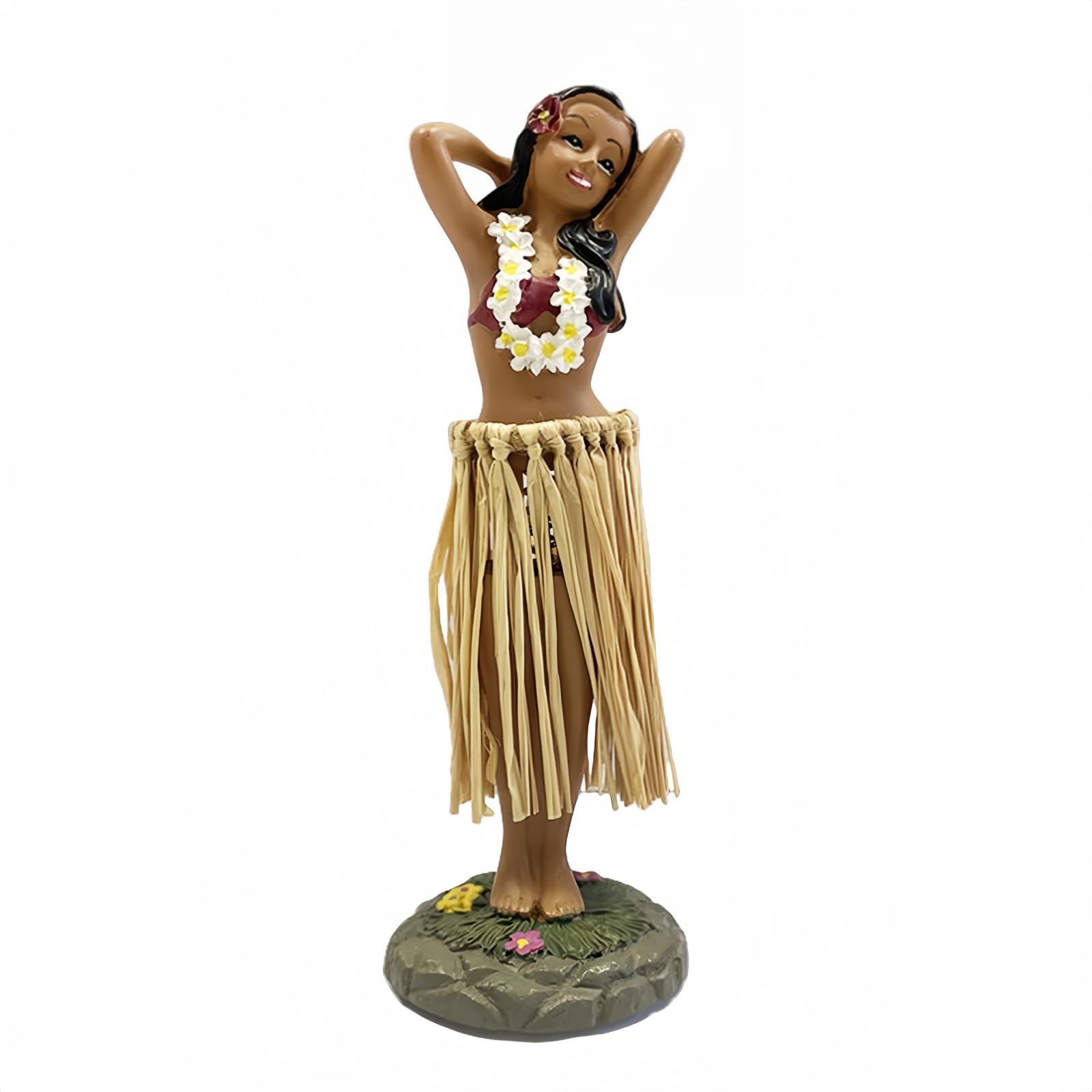 Hawaii Dashboard Hula Doll, Figurina Realistica in Poliresina Premium per Cruscotto Dell'auto, Hawaii Hula Girl Posing, Bambola per Tavolo di Casa/Ufficio, Bar Sulla