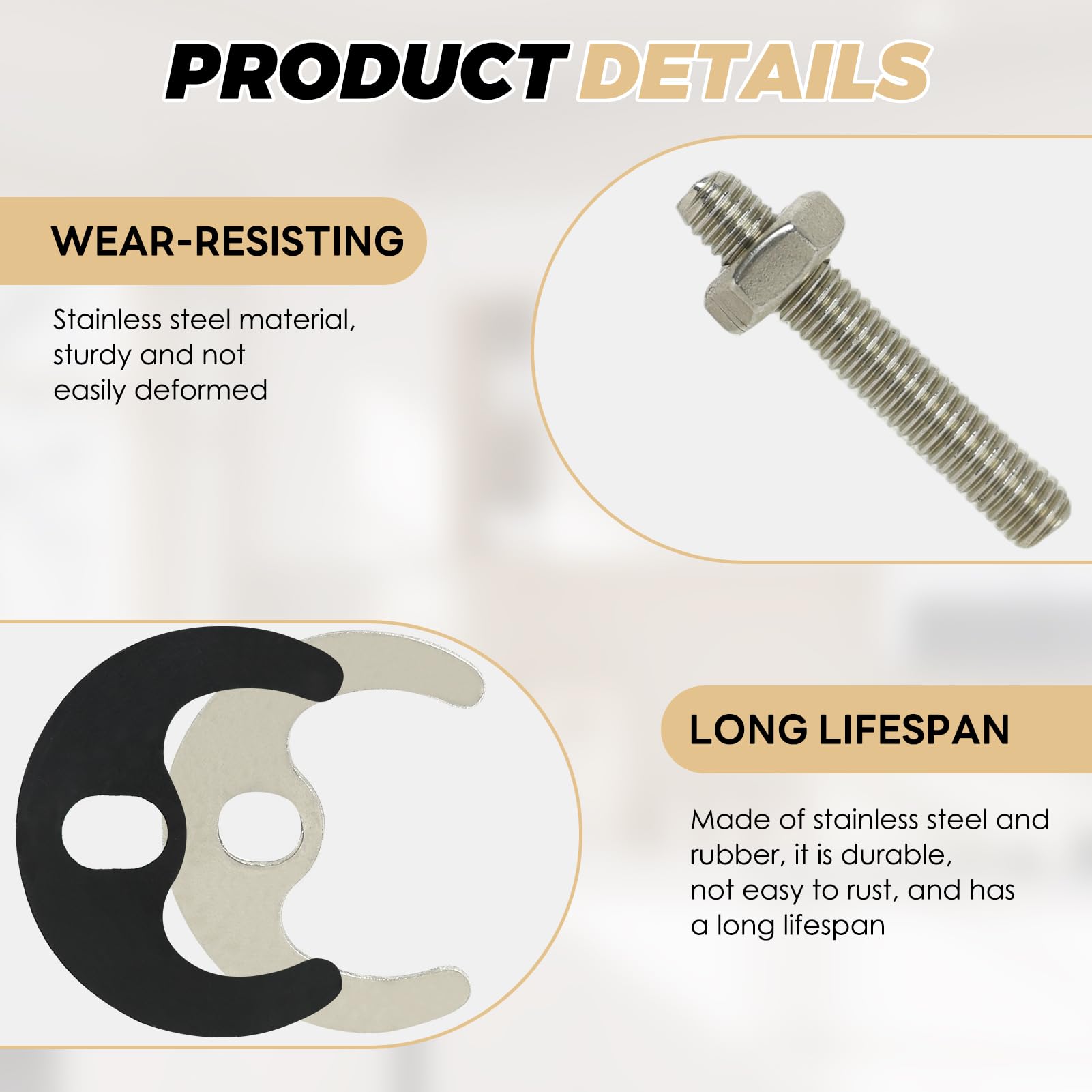 Kit Montaggio Rubinetto Lavabo - Con Bulloni, Dadi E Guarnizioni Per Fissaggio Sicuro - Foto 4