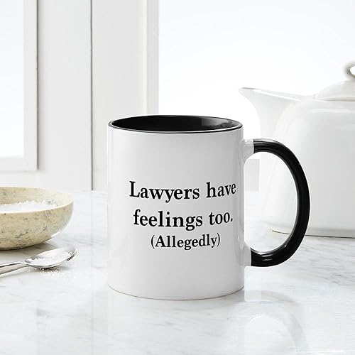 Miniatura 6 de CafePress Lawyers Have Feelings Too Mugs Taza de café de cerámica, taza de té, 11 onzas
