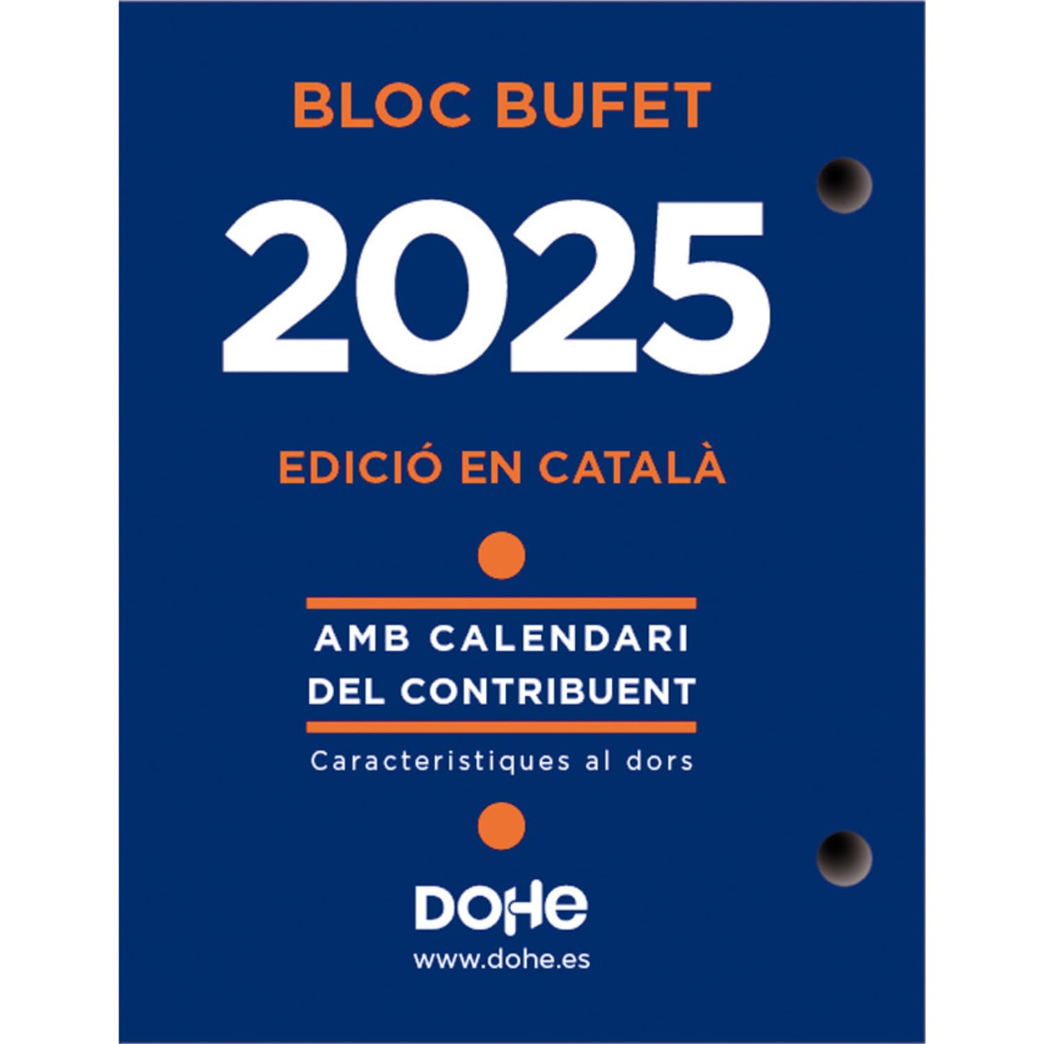Dohe - Taco Desktop 2025 Catalan – Calendar with Day Page Format, 12 Months from January to December, Size 8.5 x 11 cm, Office Supplies