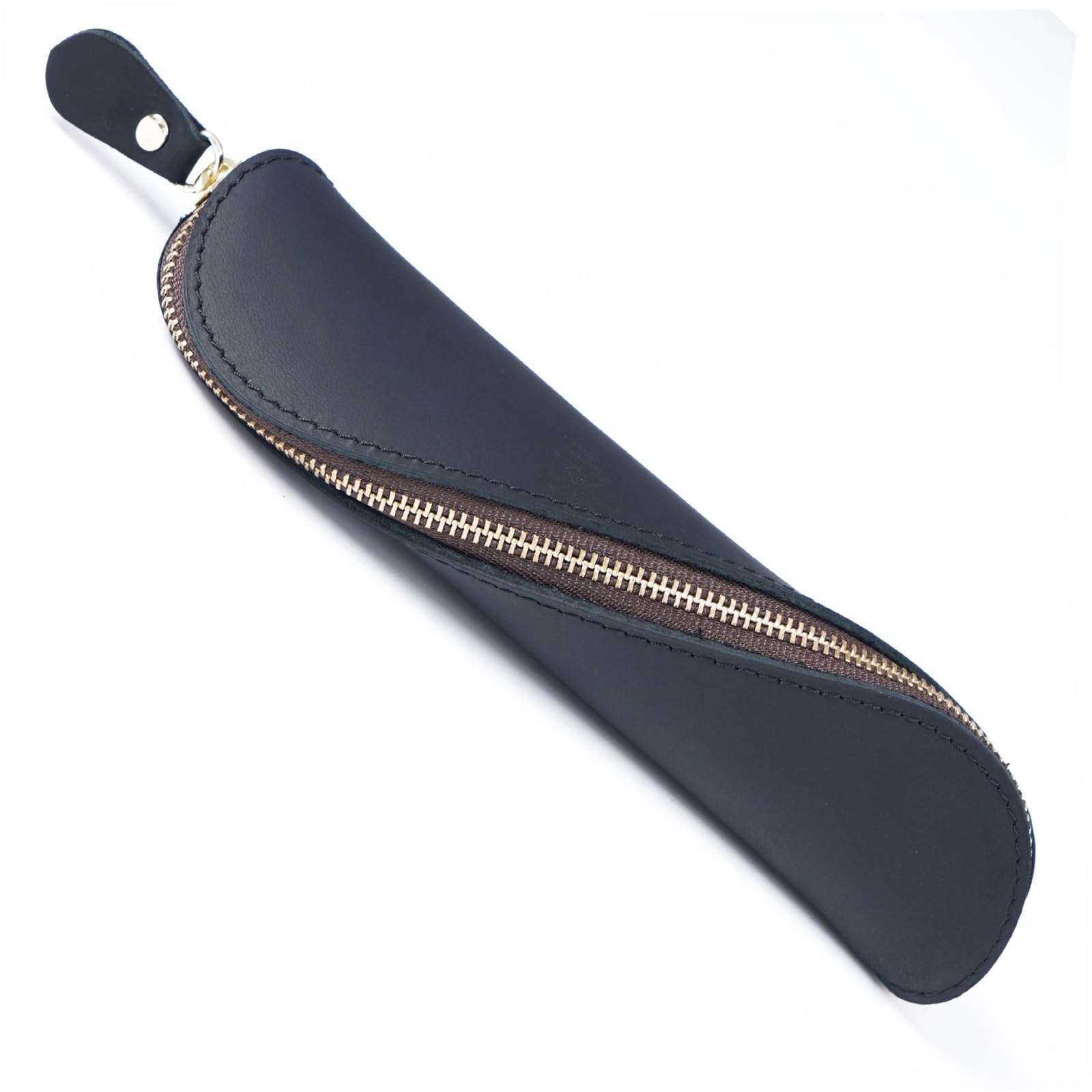 DUMRALBQE Wooden Jewelry Box Vintage Leather Pen Pouch College Handmade for Storage and Organization(Noir)
