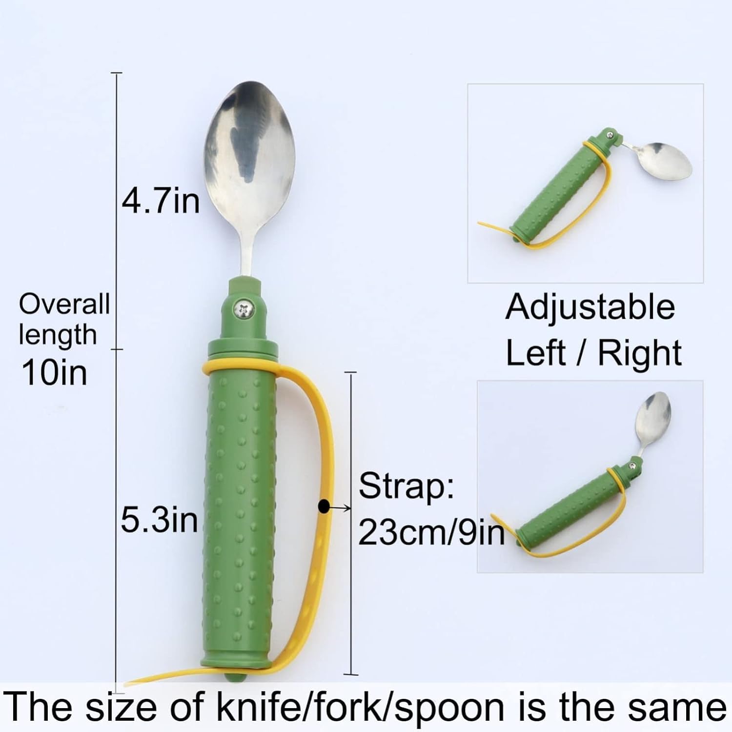 Juego de ayudas alimentarias adaptativas, cuchara y tenedor de fácil agarre con asas antideslizantes, cubiertos flexibles flexibles para ancianos, Parkinson, soporte para la artritis