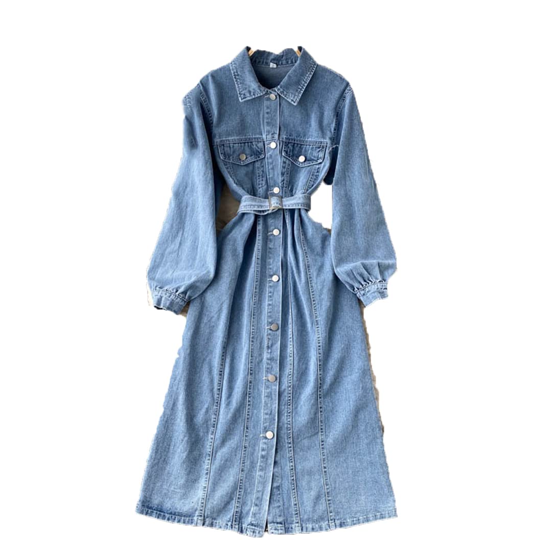 white christmas dresses Denim Skater Mini Dress Medium main image 0