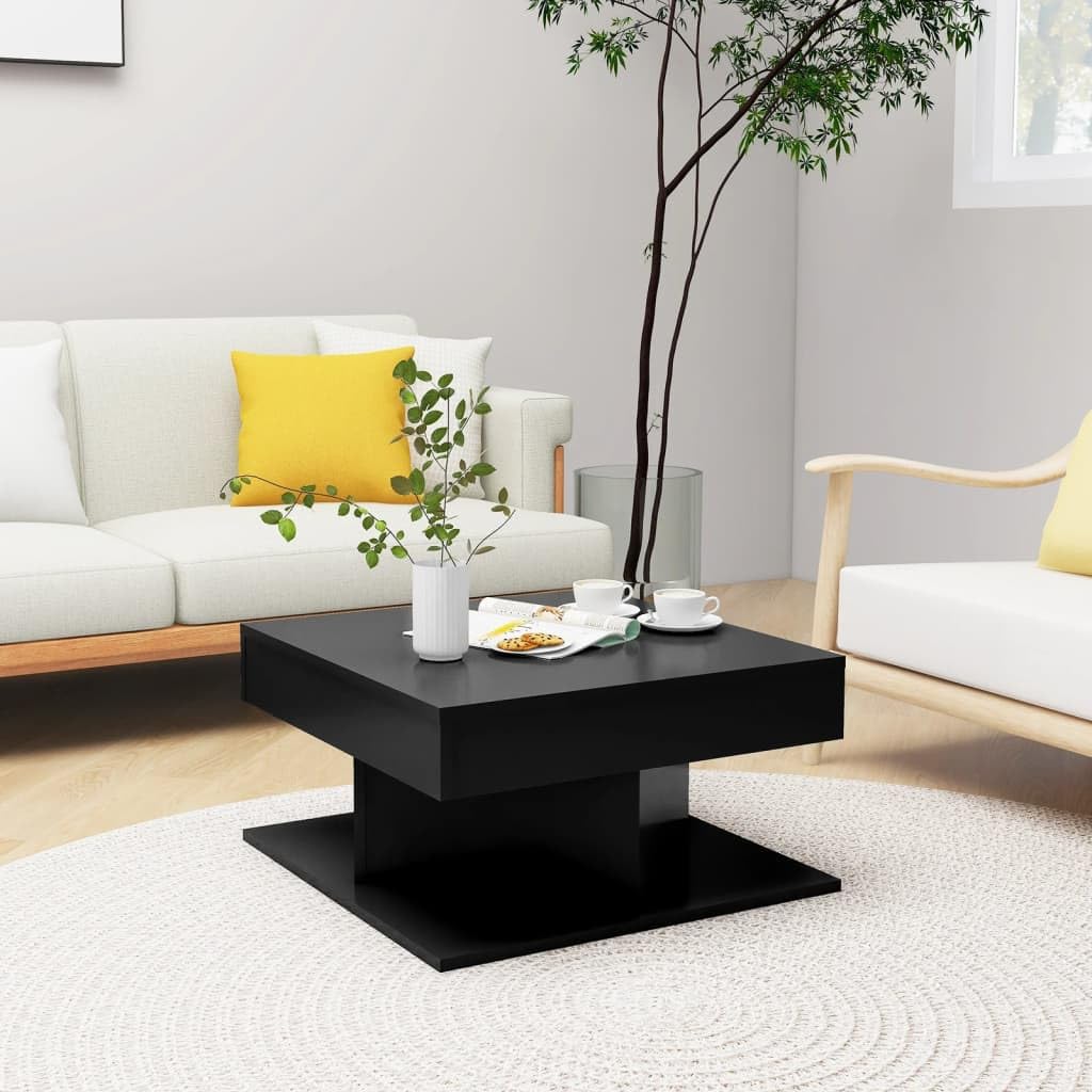 vidaXL - Couchtisch Schwarz 57x57x30 cm Spanplatte