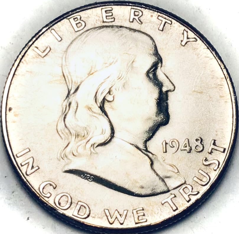 1948 D Franklin Silver Half Dollar About Uncirculated