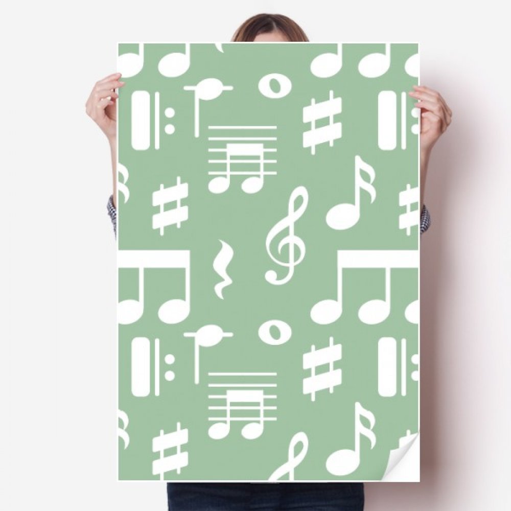 Autocollant notes de musique blanc pour relooker un mur vide facilement