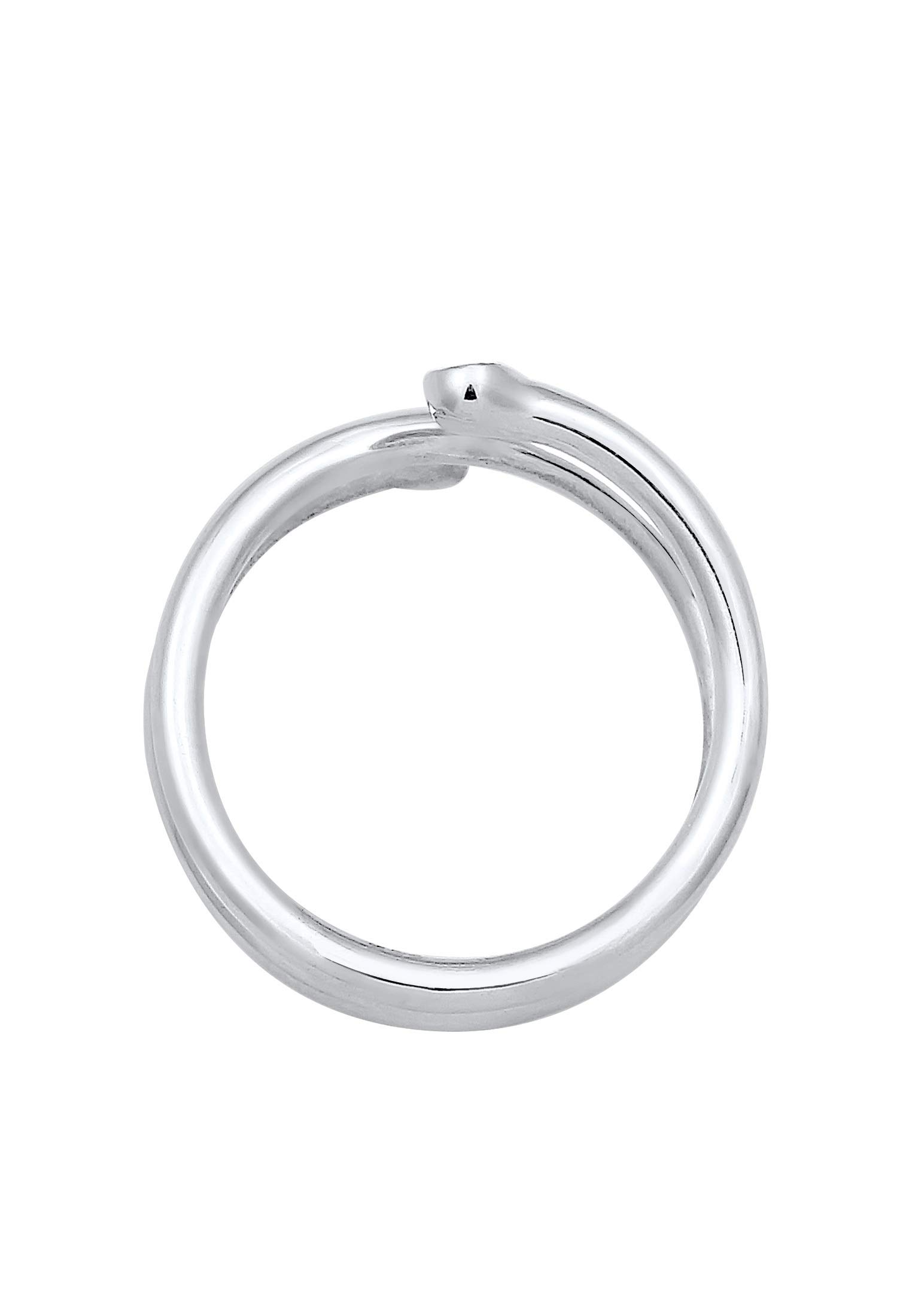 Elli Ring Damen Wickelring Geo mit Kristallen 925 Silber