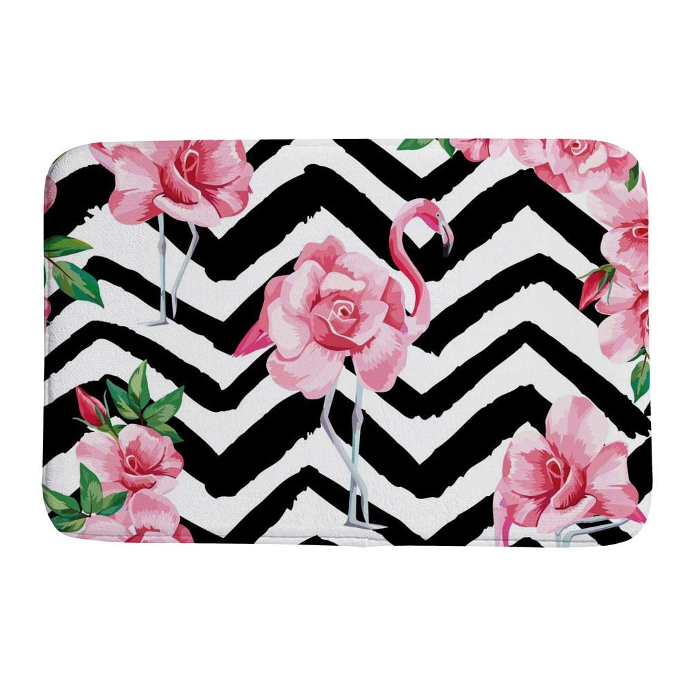 Tapis de bain rose 31x50 cm en mousse à mémoire de forme lavable CHEHONG