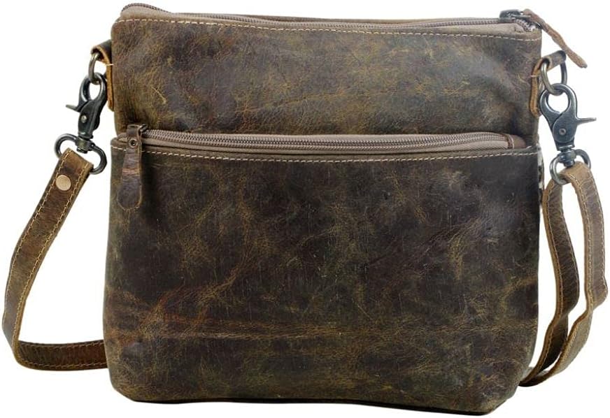 Myra Bag Hairon Leopard Print Bag for Women - Leopard Print Purses for Women with Real Cowhide, Hair On Animal Pattern Purse