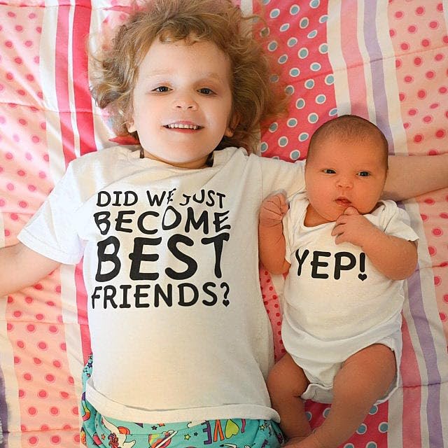 Did We Just Become Best Friends Big Brother Sister Little Brother Sister Matching Outfits Baby Boy Girl Shirt Romper3