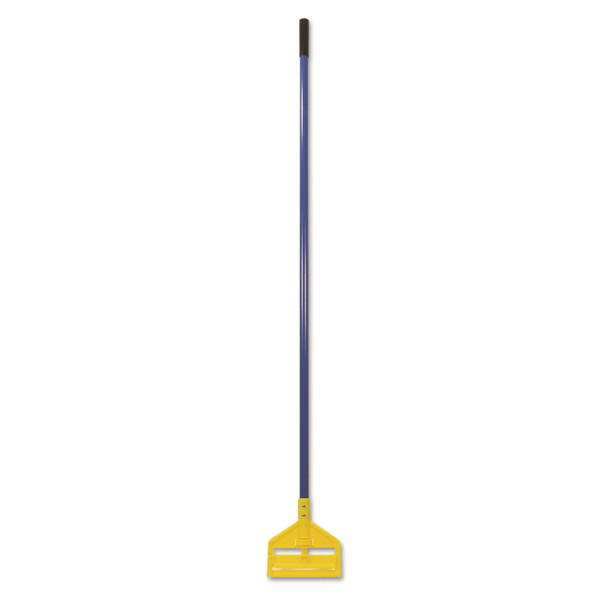 Rubbermaid Commercial Products Invader Fiberglass Wet Mop Handle, 60-Inch, Blue, Heavy Duty Mop Head Replacement Handle for Industrial/Household Floor Cleaning, Quick Change Mop Head Handle