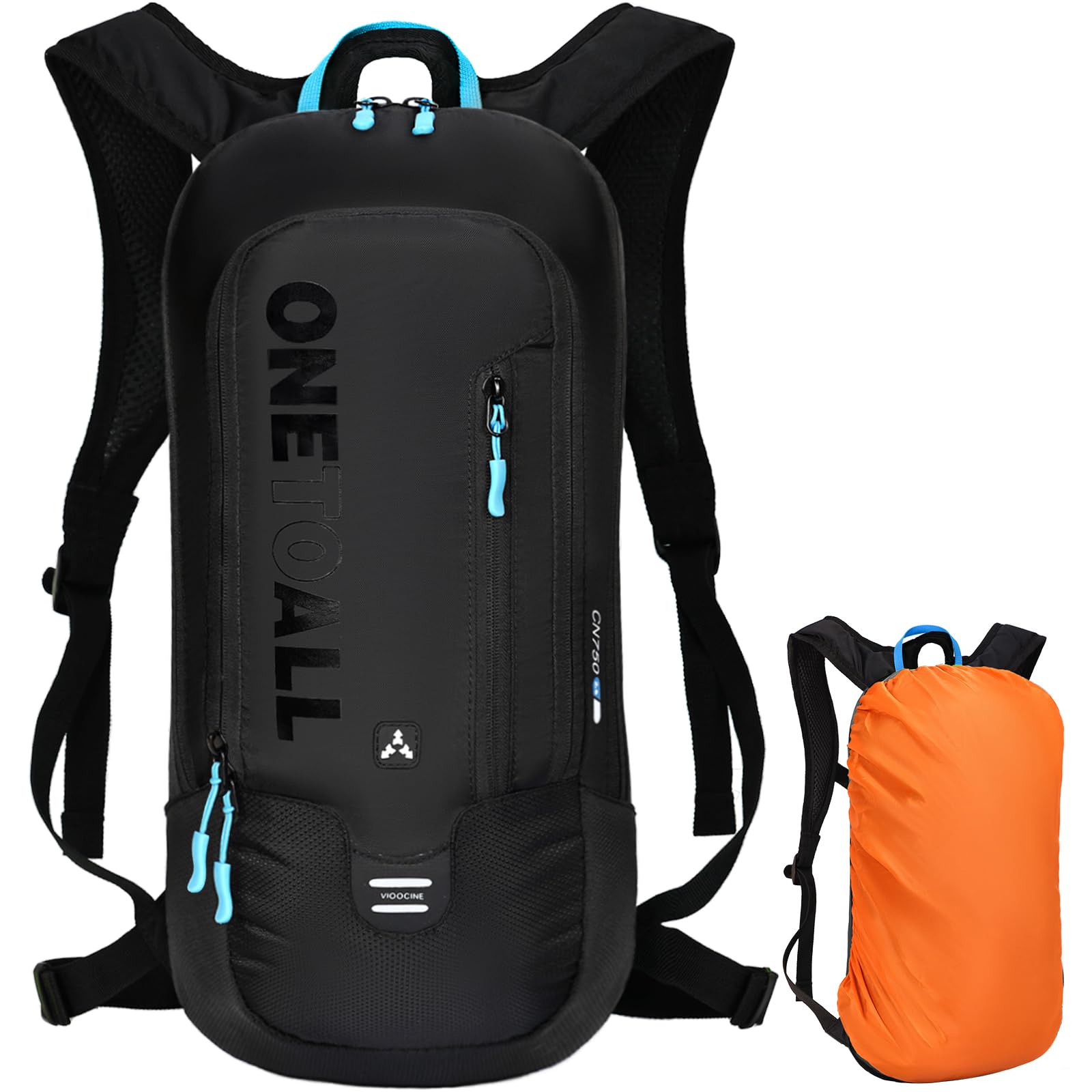 Waterproof Bike Backpack, Cycling Rucksack with Rain Cover, 10L Breathable & Ultralight Running Bag for Hiking, Trekking, Skiing & Motorcycle