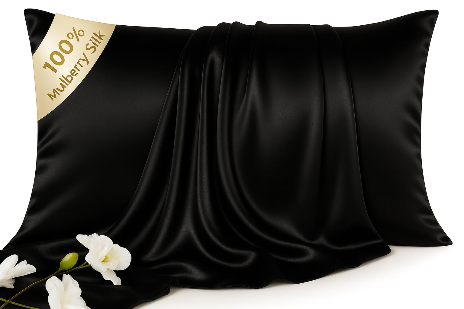 FCHJXTL Silk Pillow Cases Queen - 6A Luxury 100% Mulberry Silk Pillowcase for Hair and Skin - Anti-Wrinkle, Cooling & Smooth, Hidden Zipper -