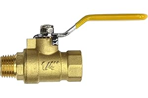 1/4 Inch Brass Air Compressor In-Line Ball Shut Off Valve