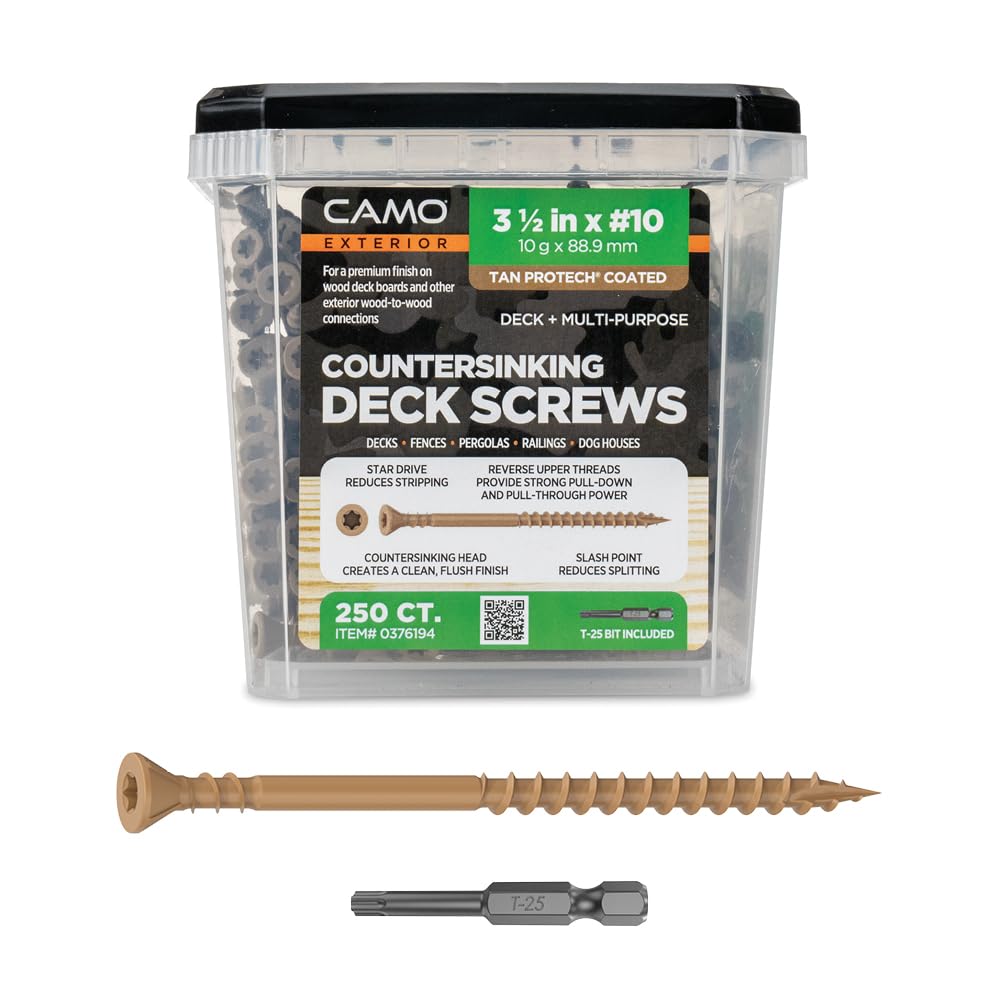 CAMO 3-1/2 "X #10 - Viti a testa svasata, 250 pezzi