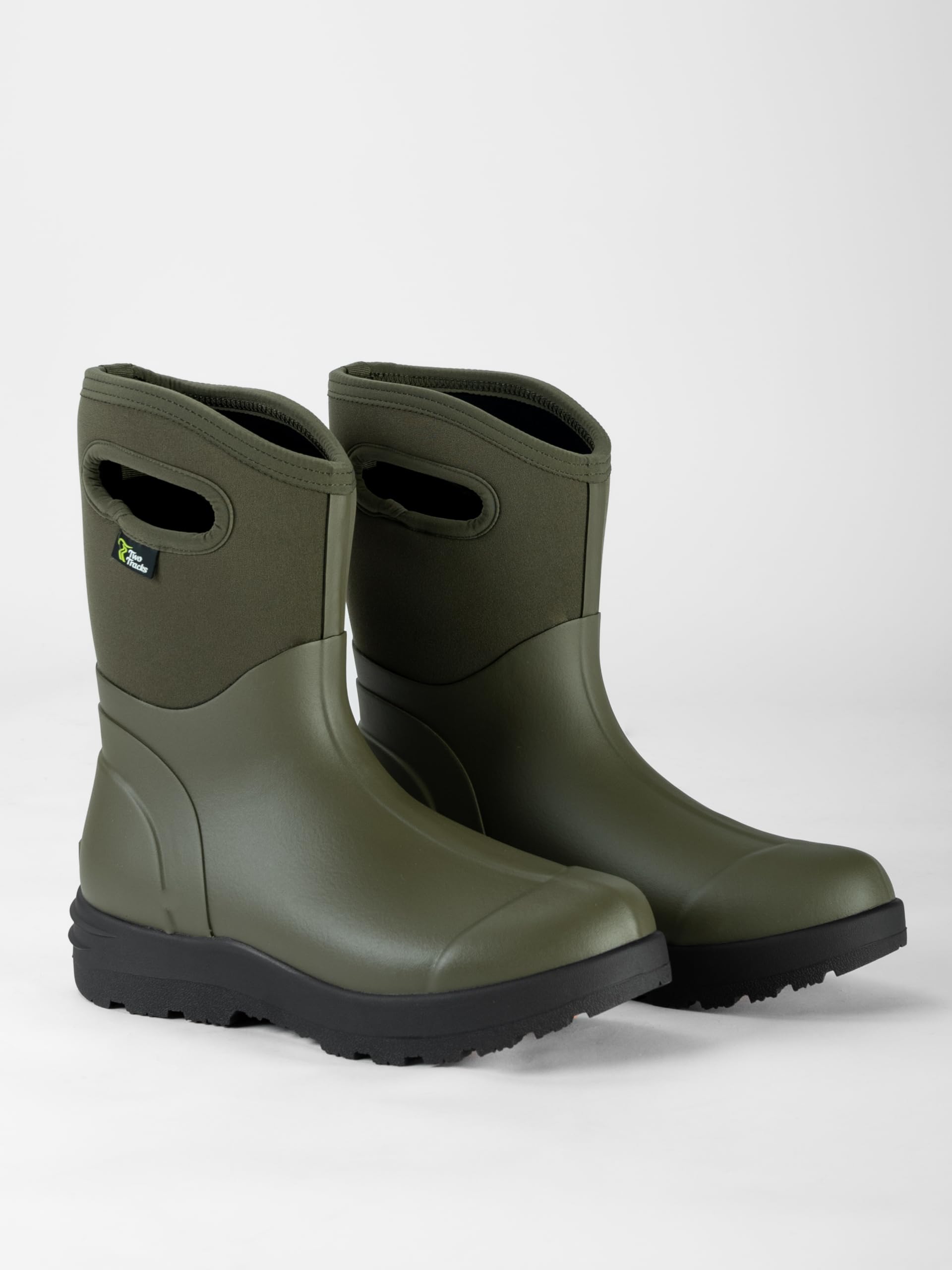 TwoTracks Neoprenstiefel Baruga Olive Men Halbhoch