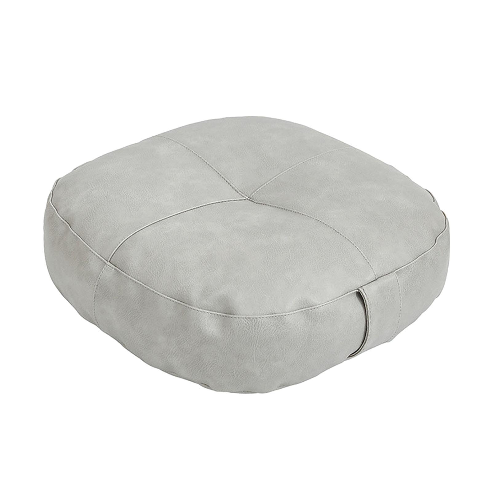 Round Floor Pillow Decorative Ottoman Pouf for Balcony Adults Indoor Outdoor Light Gray |Home & Garden | Home D?©cor | Pillows-picture-10