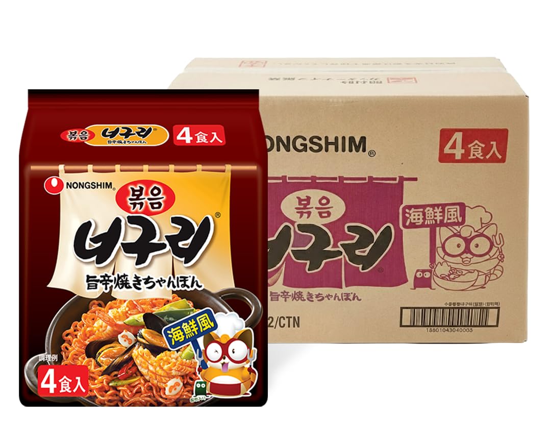 Amazon.co.jp: Nongshim 農心 公式 ノグリ 旨辛 焼きちゃんぽん（袋）4