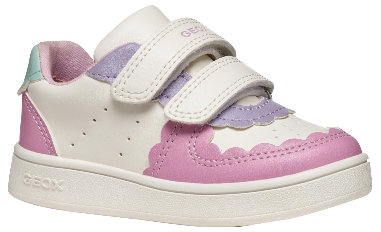 Geox Baby B Eclyper Girl Sneakers White/Dk Pink, 21 EU