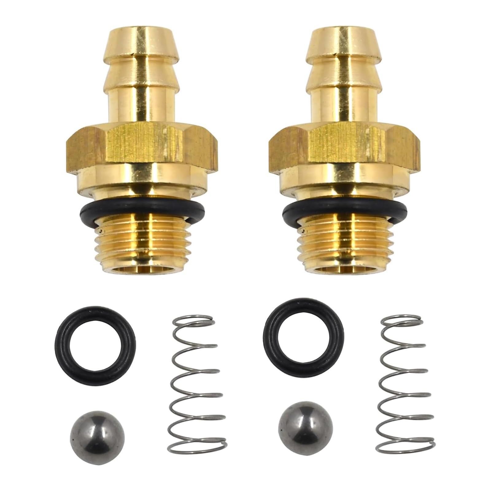 Awjuwhbj 190593Gs Pressure Washer Chemic Soap Injectors Set Replacement Brass Barbs Check Valves Ball Spring O Rings Set Soap Injector For Pressure Washer