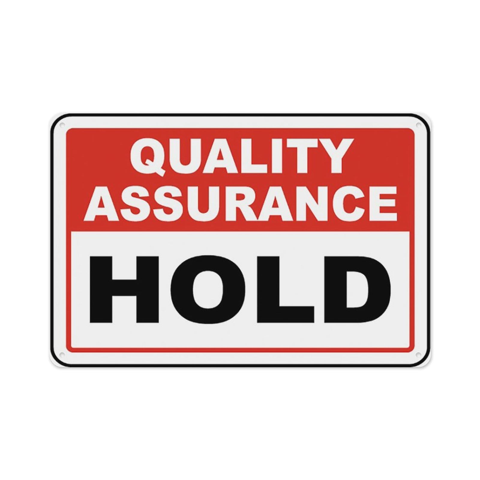 peiyeety Hold Sign Aluminum Tin Warning Signs For Home Outdoor Garden 8X12 Inches